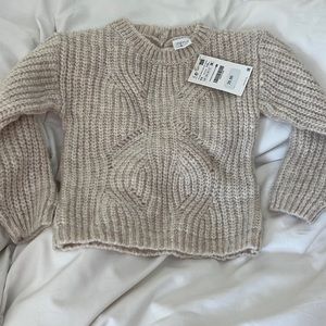Zara Kids cream sweater, brand new with tags, size 4-5.